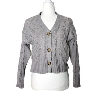 Kendall & Kylie Cable Knit Sweater Small Cropped NEW